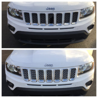 2011-2017 Jeep Compass  7PC Chrome  Overlay Grille