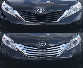 2011-2017 Toyota Sienna L/LE/XLE/LTD PREMIER  4PC Chrome Overlay Grille