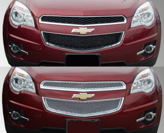 2010-2015 Chevrolet Equinox  L/LS/LT/LTZ 2PC Chrome Mesh Overlay Grille