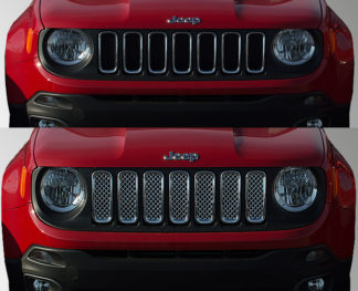 2015-2019 Jeep Renegade  SPORT/LIMITED/LATITUDE 7PC Chrome Overlay Grille