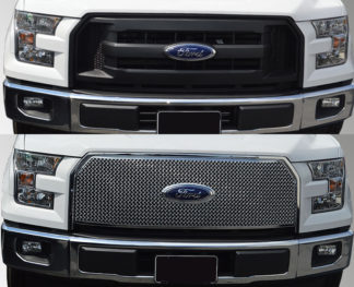2015-2017 Ford F-150 XL  XL ONLY XL 1PC Chrome Overlay Grille