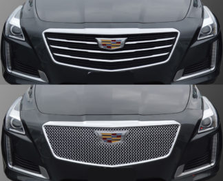 2015-2019 Cadillac CTS  DOES NOT FIT V- MODEL 1PC Chrome MESH Overlay Grille