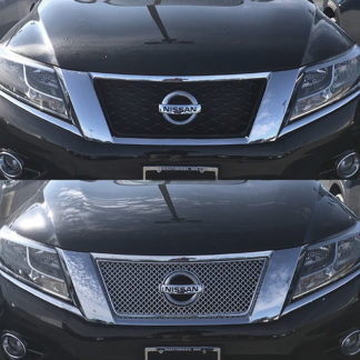 2013-2016 Nissan Pathfinder  S/SV/SL/PLATINUM 1PC Chrome MESH Overlay Grille