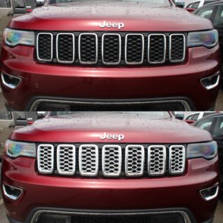 2017-2020 Jeep Grand Cherokee  7PC Chrome  Overlay Grille