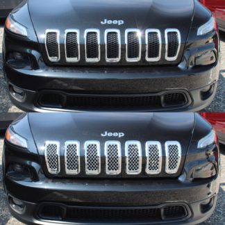 2014-2018 Jeep Cherokee  7PC Chrome Overlay Grille
