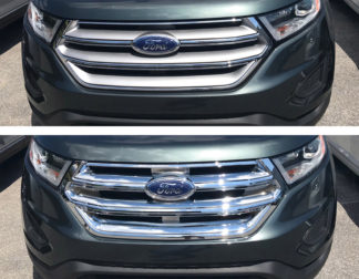 2015-2018 Ford Edge  NO CAMERA 1PC Chrome Overlay Grille