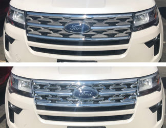 2018-2019 Ford Explorer  ONLY FOR XLT/LIMITED 1PC Chrome  Overlay Grille
