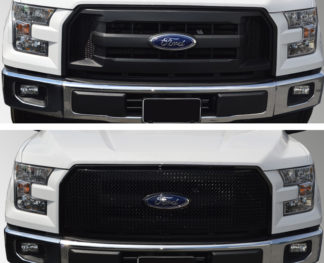 2015-2017 Ford F-150 XL  XL ONLY XL 1PC Gloss Black Overlay Grille