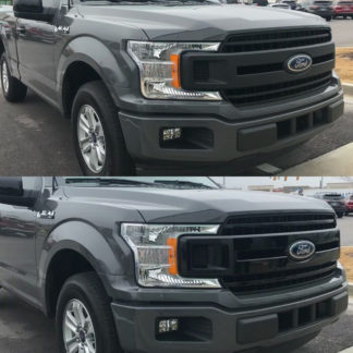 2018-2020 Ford F-150  ONLY FITS XL UNPAINTED GRILLE 3PC FOR XL UNPAINTED GRILLE Gloss Black  Overlay Grille