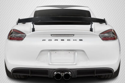 2017-2020 Porsche Cayman 718 Carbon Creations GT4 Look Rear Wing Trunk Lid Spoiler - 3 Piece