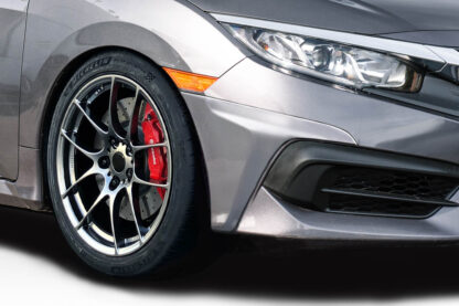 2016-2020 Honda Civic 4DR Duraflex HFP Look Front Lip Add On - 2 Piece