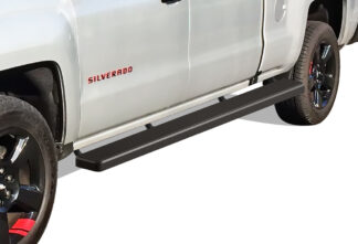 iStep Wheel To Wheel 6 Inch Running Boards | 2019-2020 Chevy Silverado 1500 Crew Cab/2019-2020 GMC Sierra 1500 Crew Cab/2020 Chevy Silverado 2500/3500 Crew Cab/2020 GMC Sierra 2500/3500 Crew Cab| Incl. Diesel models with DEF tanks|Excl. 2019 Silverado 1500 LD & 2019 Sierra 1500 Limited 6.5 ft Bed (Black) – Pair
