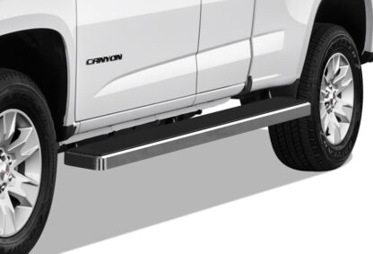 iStep Wheel To Wheel 6 Inch Running Boards | 2015-2020 Chevy Colorado Crew Cab 2015-2020 GMC Canyon Crew Cab 6 ft Bed (Hairline) - Pair