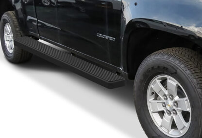 iStep Wheel To Wheel 6 Inch Running Boards | 2015-2020 Chevy Colorado Extended Cab 2015-2020 GMC Canyon Extended Cab 6 ft Bed (Black) - Pair