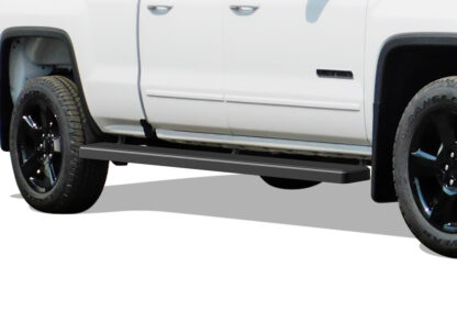 iStep Wheel To Wheel 6 Inch Running Boards | 2019-2020 Chevy Silverado 1500 Extended Cab/ Double Cab/2019-2020 GMC Sierra 1500 Extended Cab/ Double Cab/2020 Chevy Silverado 2500/3500 Extended Cab/ Double Cab/2020 GMC Sierra 2500/3500 Extended Cab/ Double Cab|Incl. Diesel models with DEF tanks|Excl. 2019 Silverado 1500 LD & 2019 Sierra 1500 Limited. 6.5 ft Bed (Black) - Pair