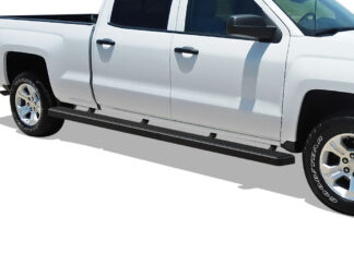 iStep Wheel To Wheel 6 Inch Running Boards | 2007-2018 Chevy/GMC Silverado/Sierra 1500 Crew Cab 6.5 ft Bed (Incl. 2019 Silverado 1500 LD & 2019 Sierra 1500 Limited ) 2007-2019 Chevy/GMC Silverado/Sierra 2500 HD/3500 HD Crew Cab 6.5 ft Bed (Incl. Diesel Models With DEF Tanks) Not For 07 Classic Model|6.5 ft Bed (Black) – Pair