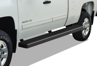 iStep Wheel To Wheel 6 Inch Running Boards | 1999-2013 Chevy Silverado/ GMC Sierra 1500/2500 Extended Cab 6.5 ft Bed 2001-2014 Chevy Silverado/ GMC Sierra 2500HD/3500 Extended Cab 6.5 ft Bed (Excl. C/K Classic Body Style & S.S. Models) (Black) – Pair