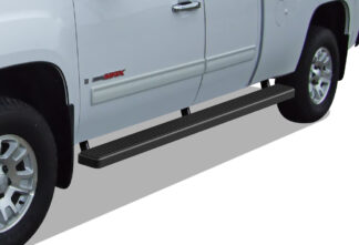 iStep Wheel To Wheel 6 Inch Running Boards | 1999-2013 Chevy Silverado/ GMC Sierra 1500/2500 Ext. Cab 5.5 ft Bed 2001-2014 Chevy Silverado/ GMC Sierra 2500HD/3500 Ext. Cab 5.5 ft Bed (Excl C/K Classic & S.S) (Black) - Pair