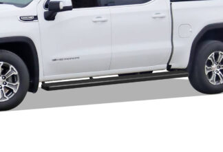 iStep Wheel To Wheel 5 Inch Running Boards | 2019-2020 Chevy Silverado 1500 Crew Cab/2019-2020 GMC Sierra 1500 Crew Cab/2020 Chevy Silverado 2500/3500 Crew Cab/2020 GMC Sierra 2500/3500 Crew Cab| Incl. Diesel models with DEF tanks|Excl. 2019 Silverado 1500 LD & 2019 Sierra 1500 Limited 6.5 ft Bed (Black) – Pair
