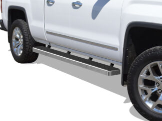 iStep Wheel To Wheel 5 Inch Running Boards | 2007-2018 Chevy/GMC Silverado/Sierra 1500 Extended Cab/Double Cab 6.5 ft Bed (Incl. 2019 Silverado 1500 LD & 2019 Sierra 1500 Limited) 2007-2019 Chevy/GMC Silverado/Sierra 2500 HD/3500 HD Extended Cab/Double Cab 6.5ft Bed (Incl. Diesel models with DEF tanks)|Not For 07 Classic Model (Hairline) – Pair
