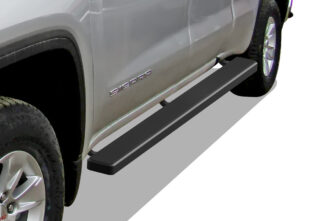 iStep Wheel To Wheel 5 Inch Running Boards | 2019-2020 Chevy Silverado 1500 Extended Cab/ Double Cab/2019-2020 GMC Sierra 1500 Extended Cab/ Double Cab/2020 Chevy Silverado 2500/3500 Extended Cab/ Double Cab/2020 GMC Sierra 2500/3500 Extended Cab/ Double Cab|Incl. Diesel models with DEF tanks|Excl. 2019 Silverado 1500 LD & 2019 Sierra 1500 Limited. 6.5 ft Bed (Black) – Pair