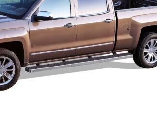 iStep Wheel To Wheel 5 Inch Running Boards | 2007-2018 Chevy/GMC Silverado/Sierra 1500 Crew Cab 6.5 ft Bed (Incl. 2019 Silverado 1500 LD & 2019 Sierra 1500 Limited ) 2007-2019 Chevy/GMC Silverado/Sierra 2500 HD/3500 HD Crew Cab 6.5 ft Bed (Incl. Diesel Models With DEF Tanks) Not For 07 Classic Model|6.5 ft Bed (Hairline) - Pair