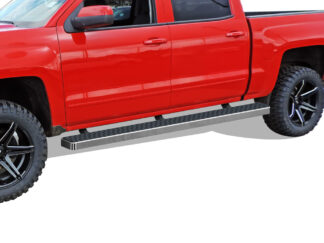 iStep Wheel To Wheel 5 Inch Running Boards | 2007-2018 Chevy/GMC Silverado/Sierra 1500 Crew Cab 5.5 ft Bed (Incl. 2019 Silverado 1500 LD & 2019 Sierra 1500 Limited ) 2007-2019 Chevy/GMC Silverado/Sierra 2500 HD/3500 HD Crew Cab 5.5 f tBed (Incl. Diesel Models With DEF Tanks) Not For 07 Classic Model (Hairline) – Pair