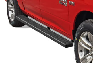 iStep Wheel To Wheel 5 Inch Running Boards | 2009-2018 Dodge Ram 1500 Crew Cab 5.5 ft Bed (Incl. 2019 Ram 1500 Classic) 2010-2020 Dodge Ram 2500/3500/4500/5500 Crew Cab 5.5 ft Bed (Black) – Pair