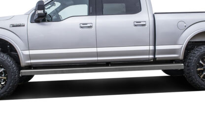 iStep Wheel To Wheel 6 Inch Running Boards | 2015-2020 Ford F-150 SuperCrew Cab 2017-2020 Ford F-250/F-350/F-450/F-550 SuperCrew Cab 6.5 ft Bed (Hairline) - Pair