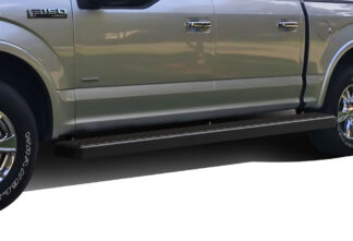 iStep Wheel To Wheel 6 Inch Running Boards | 2015-2020 Ford F-150 SuperCrew Cab 2017-2020 Ford F-250/F-350/F-450/F-550 SuperCrew Cab 5.5 ft Bed (Black) - Pair