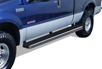 iStep Wheel To Wheel 6 Inch Running Boards | 1999-2016 Ford F-250/F-350/F-450/F-550 Super Duty Super Cab 5.5 ft Bed (Hairline) - Pair