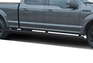iStep Wheel To Wheel 5 Inch Running Boards | 2015-2020 Ford F-150 SuperCrew Cab 2017-2020 Ford F-250/F-350/F-450/F-550 SuperCrew Cab 6.5 ft Bed (Black) – Pair