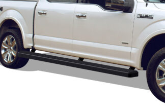 iStep Wheel To Wheel 5 Inch Running Boards | 2015-2020 Ford F-150 SuperCrew Cab 2017-2020 Ford F-250/F-350/F-450/F-550 SuperCrew Cab 5.5 ft Bed (Black) – Pair