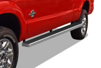 iStep Wheel To Wheel 5 Inch Running Boards | 1999-2016 Ford F-250/F-350/F-450/F-550 Super Duty Crew Cab 5.5 ft Bed (Hairline) - Pair