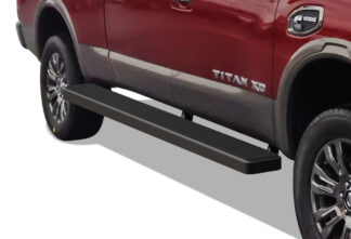 iStep Wheel To Wheel 6 Inch Running Boards | 2004-2020 Nissan Titan Crew Cab 6.5 ft Bed (Exl. 2016 Models) 2016-2020 Nissan Titan XD Crew Cab 6.5 ft Bed (Black) – Pair