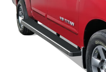 iStep Wheel To Wheel 6 Inch Running Boards | 2004-2020 Nissan Titan Crew Cab 5.5 ft Bed (Exl. 2016 Models) 2016-2020 Nissan Titan XD Crew Cab 5.5 ft Bed (Hairline) - Pair