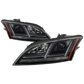 Audi TT 2008-2011 ( HID Model Only Do Not Fit Halogen Model ) AFS Model Only Projector Headlights - Sequential Signal - Low Beam-D1S(Not Included) ; High Beam-H1(Included) ; Signal - LED - BK