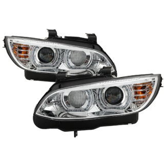 BMW E92 3 Series 08-10 Projector Headlights Low Beam D1S (factory HID vehicles only) Not Included High Beam H3 Included - LED DRL - Chrome
