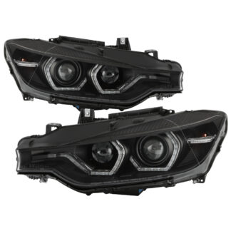 BMW F30 3 Series 2012 - 2014 (AFS Model Only With HID  Do Not Fit With Halogen Model and Non-AFS Model) 4DR Projector Headlights - Low Beam-1DS(Not Included) ; High Beam-1DS(Not Included) ; Signal-1156A(Included) - Black