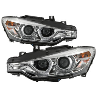BMW F30 3 Series 2012 - 2014 (AFS Model Only With HID  Do Not Fit With Halogen Model and Non-AFS Model) 4DR Projector Headlights - Low Beam-1DS(Not Included) ; High Beam-1DS(Not Included) ; Signal-1156A(Included) - Chrome