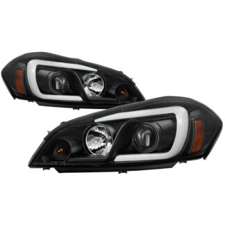 Chevy Impala 06-13 / Chevy Monte Carlo 06-07 Projector Headlights - Light Bar - Low Beam-H1(Included) ; High Beam-H1(Included) ; Signal-7443NA(Included) - Black