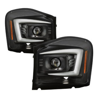 Dodge Durango 2004 - 2006 Projector Headlights - Low Beam-H7(Included) ; High Beam-H7(Included) ; Signal-3557(Included) - Black