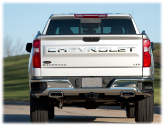 Stainless Steel Tailgate Letters CHEVROLET – STAMPED VERSION | Chevrolet Silverado 1500 2019-2021