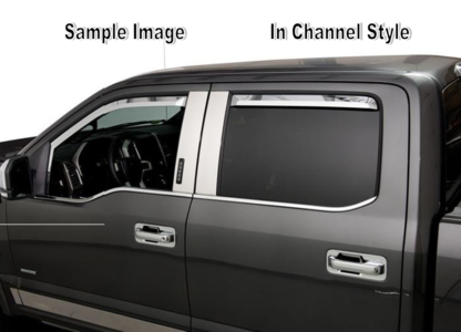 Element Chrome Window Visors |  2015-2019 Chevrolet Silverado HD - 4 door - Double cab In-Channel Style