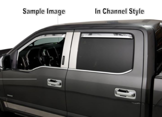 Element Chrome Window Visors |  2019-2021 Chevrolet Silverado / GMC Sierra 1500 - Crew Cab (Set of 4) In-Channel Style