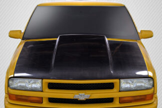 1994-2004 Chevrolet S-10 1994-2004 GMC Sonoma 1995-2004 Chevrolet Blazer 1995-2001 GMC Jimmy 98-00 Envoy Carbon Creations Cowl Hood – 1 Piece