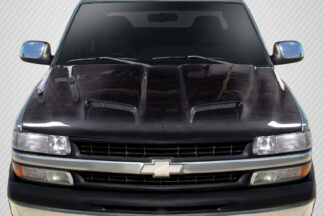 1999-2002 Chevrolet Silverado 2000-2006 Tahoe Suburban Carbon Creations Dual Ram Air Hood – 1 Piece