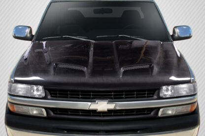 1999-2002 Chevrolet Silverado 2000-2006 Tahoe Suburban Carbon Creations Dual Ram Air Hood - 1 Piece