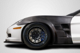 2005-2013 Chevrolet Corvette C6 Carbon Creations ZR2 Front Fenders – 2 Piece