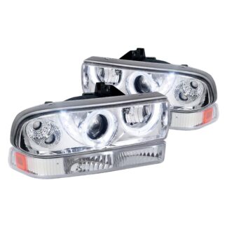 Combo Projector Headlight Chrome With Bumper Light | 98-04 Chevrolet S10